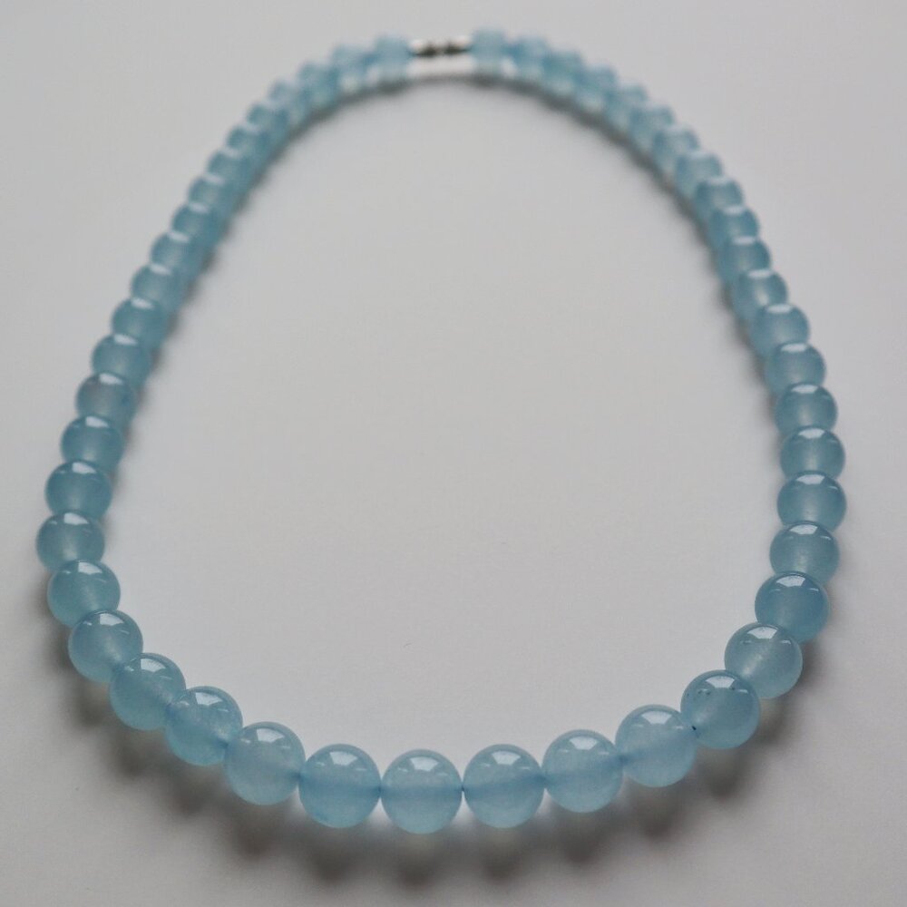Handmade Natural Aquamarine Crystal Necklace
